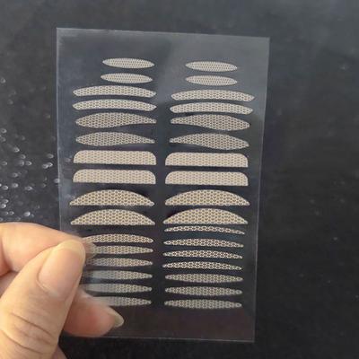 5 листов невидимой двойной ленты для век прозрачные самоклеящиеся натуральные большие подтяжка для глаз не оставляющие следов сетчатые-кружевные наклейки для глаз