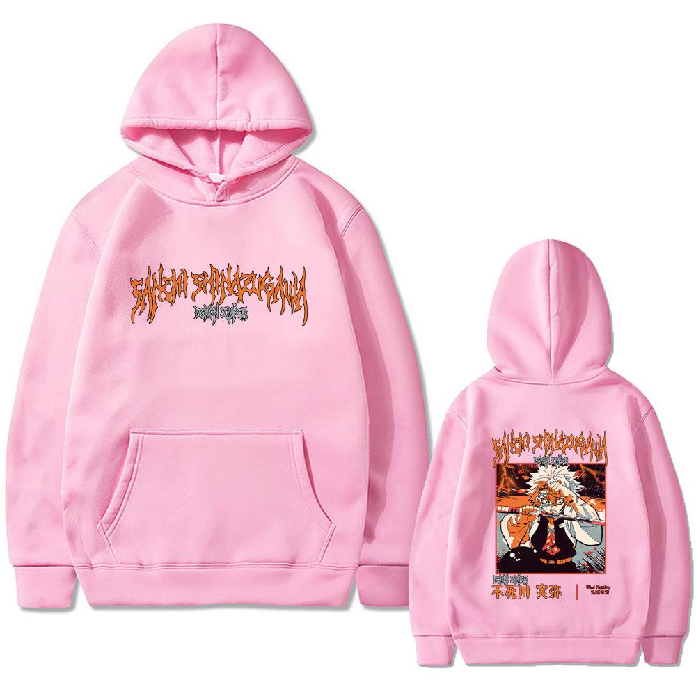 Аниме Клинок, рассекающий демонов Шинадзугава Санеми Графическое худи Мужское Женское Высококачественное Флисовое Худи Винтажный Худи