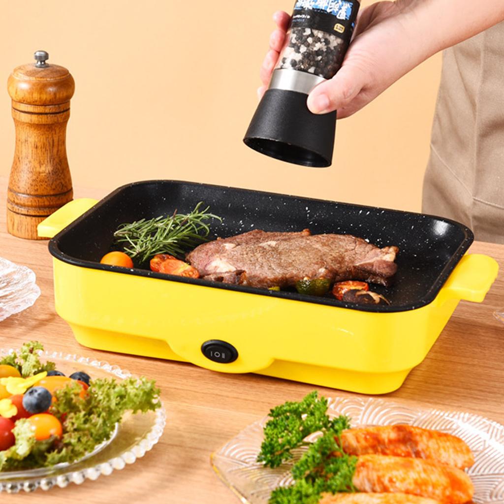 Электрическая антипригарная многофункциональная сковорода-гриль для приготовления пищи в помещении.  