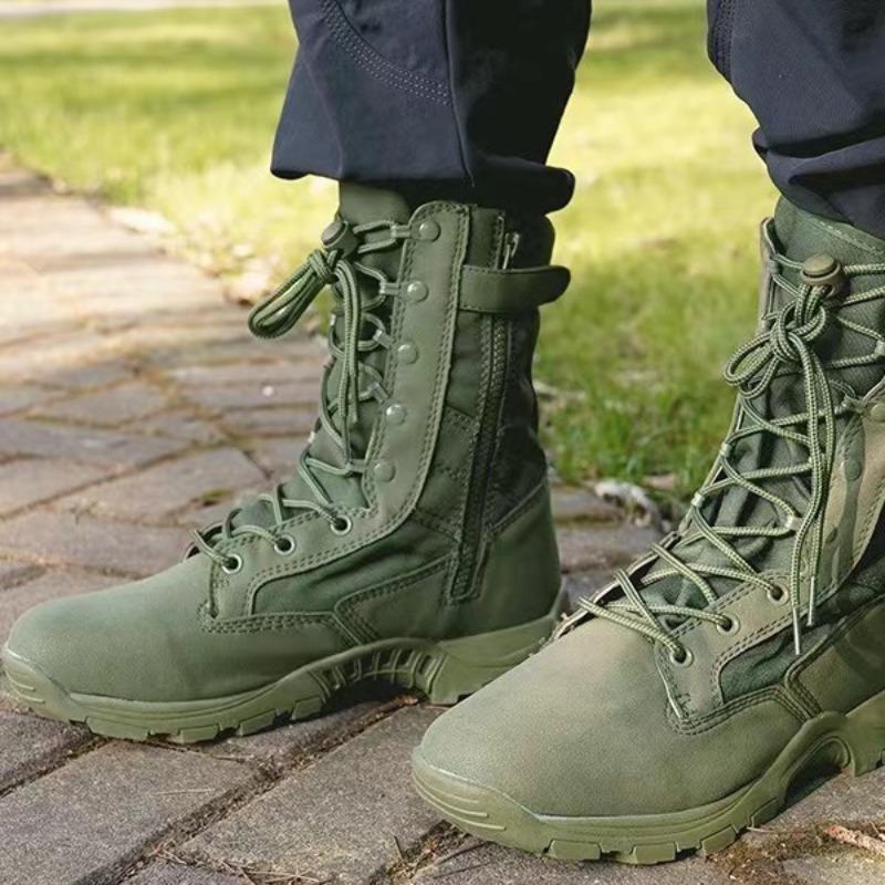 Модные новые ботинки-берцы с высоким голенищем, зеленые, пустынно-коричневые, легкие тренировочные ботинки, ботинки для хайкинга