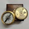 Морской коллекционный компас Морской компас Твердый латунный компас Карманный компас Латунный блестящий компас с календарем