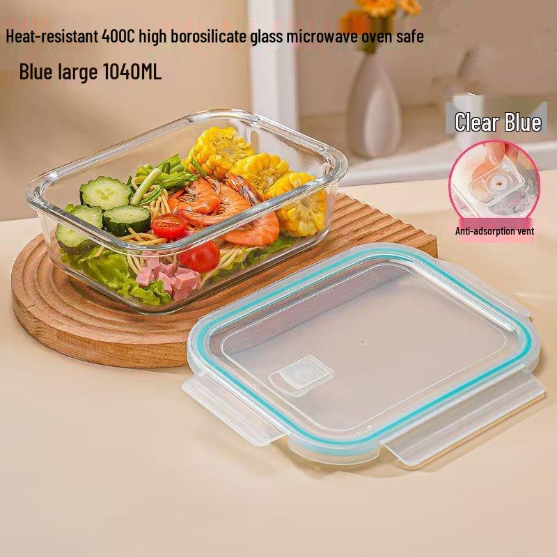 ZISIZ Glass Lunch Box Set with Dividers