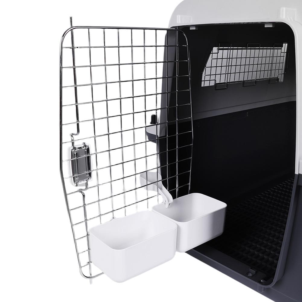 Pet Flight Carrier Airline Approved 33x216x252in Cats Rabbit Travel Cage with Handle Metal Door Heavy Duty for Puppies Kittens
