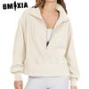 Women's Fashion Casual Star Print Long Sleeve Half Zipper Hoodies & Sweatshirts