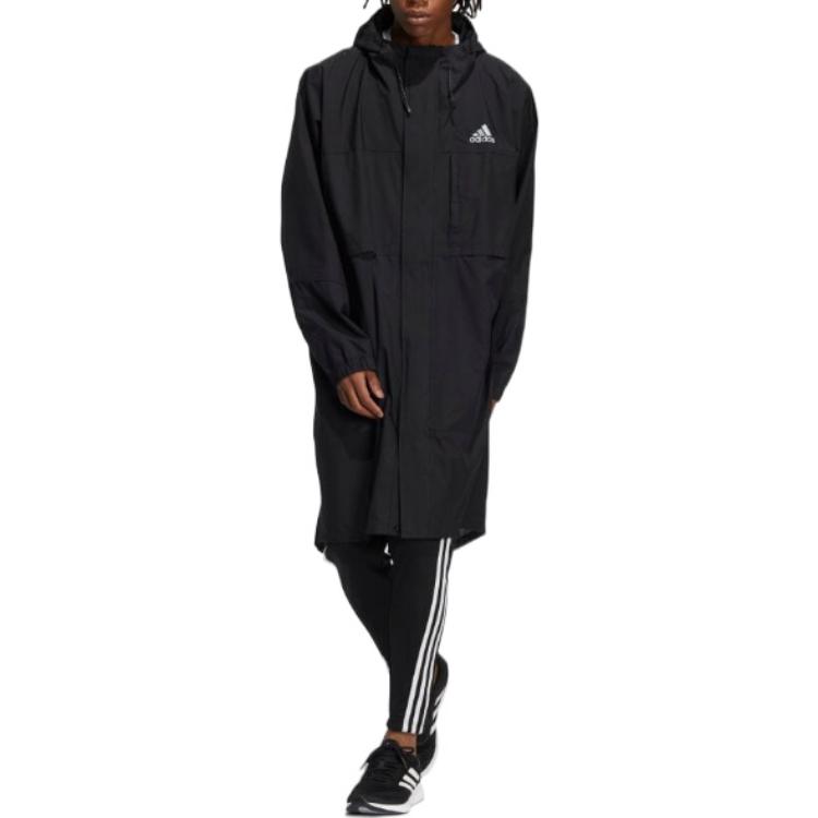 adidas Тренчкоты Мужские Черные С капюшоном Умеренные Прочие HD0041
