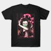 Men Black Print T-shirt Super Large TShirtNezuko Demon Slayer No-Cut Transfer Paper Print Cotton Tshirt