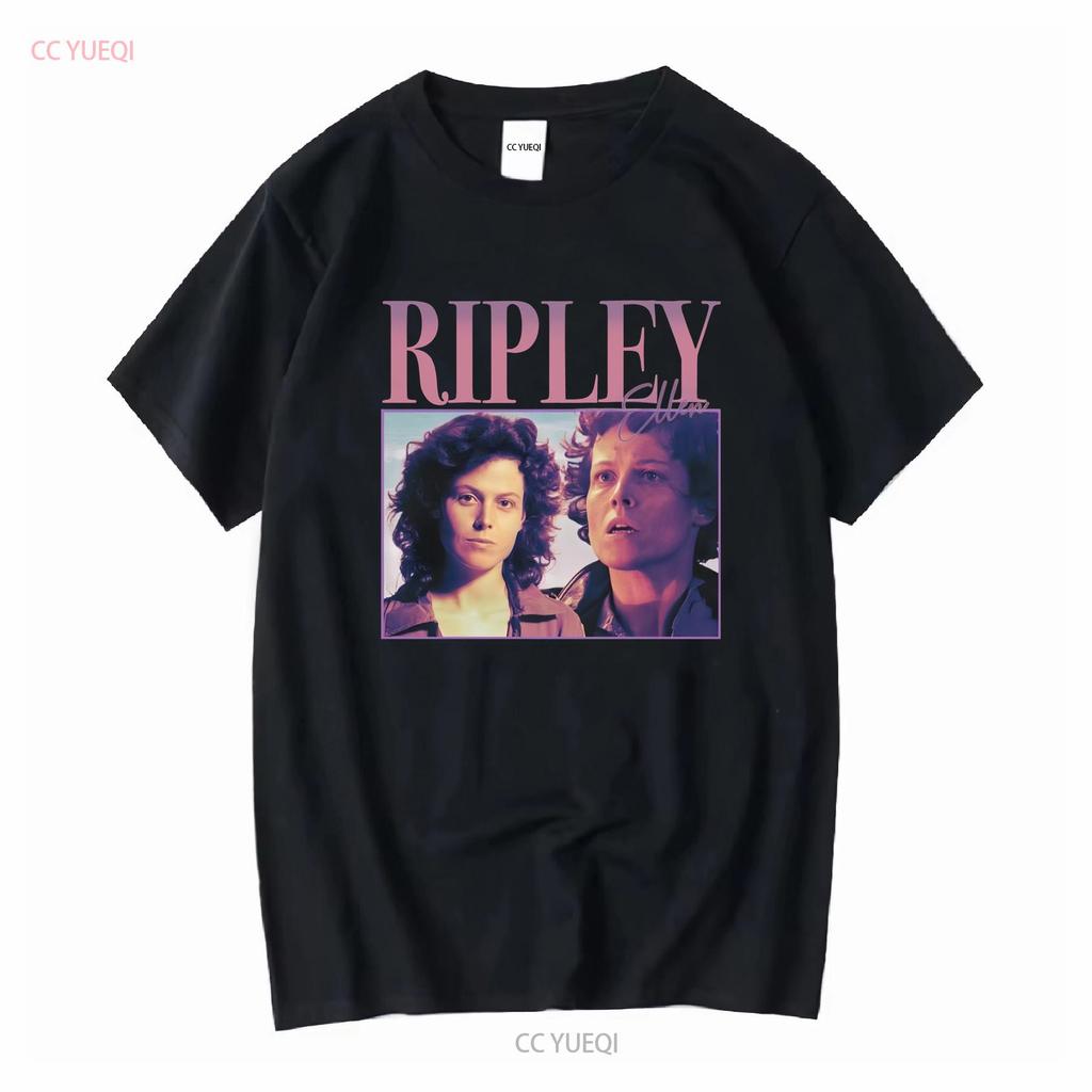90s Retro style T shirt Ellen Ripley long or short sleeves vintage Washed Breathable Slightly streetwear Versatile fashion