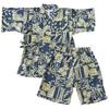 Suzumen Suzumen Jinbei by Takashima Size Botanical Garden Navy (Jinbei) Chijimi, Kids' 90,