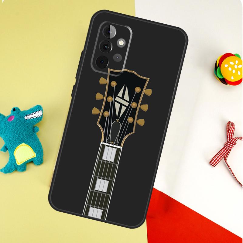 Музыкальный чехол для телефона Samsung Galaxy A55 A35 A15 A54 A34 A14 A53 A33 A13 A05 A06 A16 A22 A32 A52 с изображением гитары