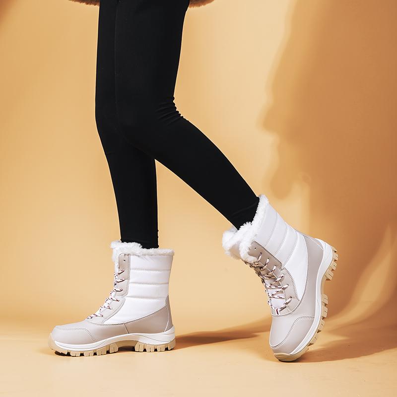 TUINANLE Зимние сапоги, плюшевые теплые ботильоны для женщин, зимняя обувь, водонепроницаемые ботинки, женская зимняя обувь
