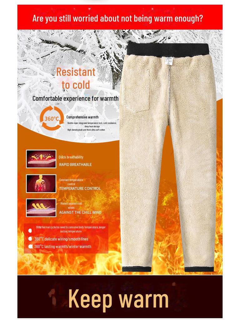 Мужские брюки из плюша на молнии осень/зима — плотные, свободные, прямые, большого размера, доступны в трех цветах
