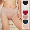 Ladies' Fashionable Lace Sexy Mid Waist Underwear With Abdominal Compression Underwear