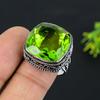 Peridot Gemstone 925 Sterling Silver Gift Jewelry Ring Size 9