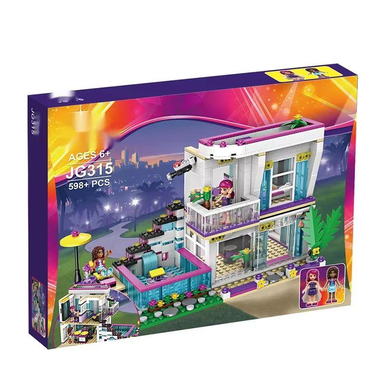 Genuine New760pcs Pop Star House Building Friendship Bus Block Compatible For Girls Figures Bricks Educational Toys For Children