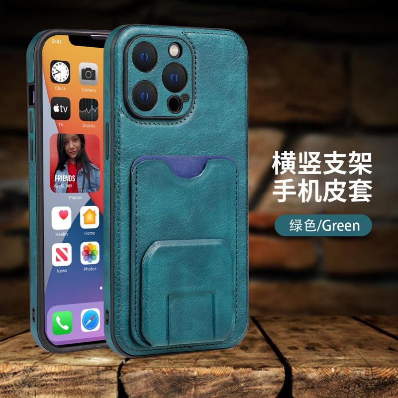 Apple 11PROMAX mobile phone holder leather case iPhone11/11PRO mobile phone case card bag card retro