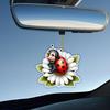 Acrylic Ladybug Pendant Cute Mirror Charm for Keys Car Ornament Living Room Cabinet Home Decoration Gifts for Nature Lovers