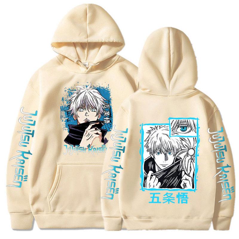 Jujutsu Kaisen Anime Clothes Satoru Gojo Print Hooded Men Women Hoodies Prevalent Streetwear Harajuku Manga Unisex Sweatshirt