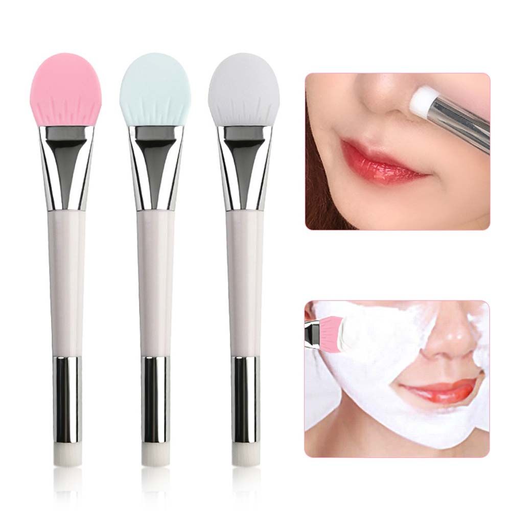 3 Colors Facial Makeup Brush Facial Mud Stirring Stick Makeup Applicator Double Head Mask Brush