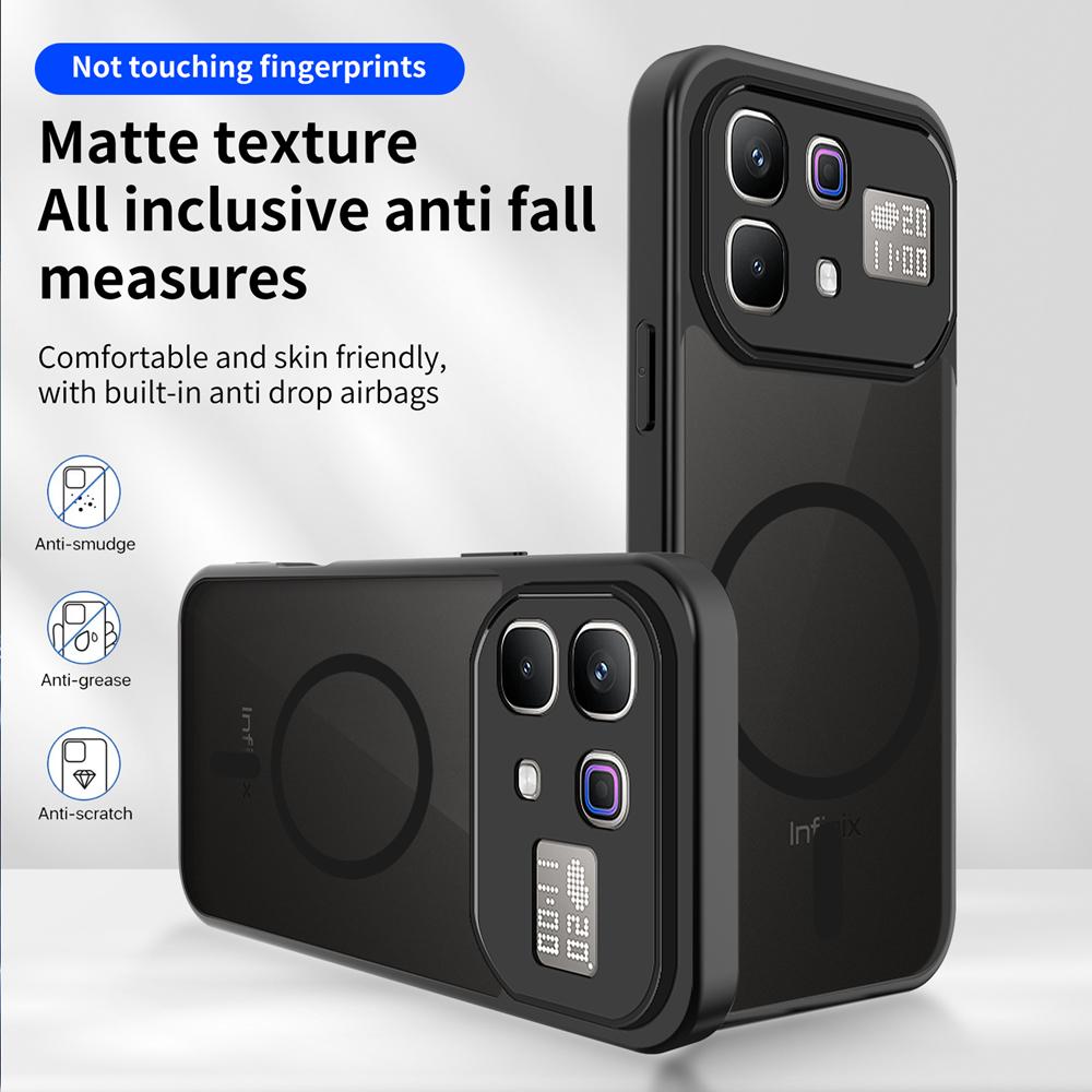 KEYSION Магнитный чехол для телефона для Infinix Note 60 Pro 5G Силикон+ПК Матовый Полупрозрачный Ударопрочный чехол для Infinix Note 60 5G
