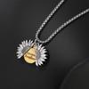 Small Daisy Necklace Men'S Tide Sunflower Cold Wind Hip Hop Chrysanthemum Long Two-Color Pendant