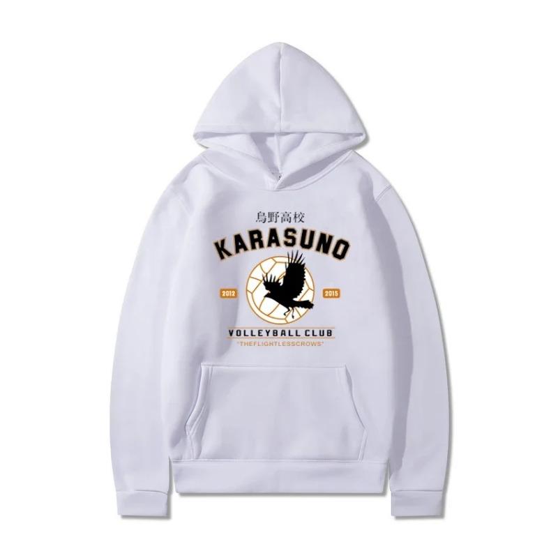 Мужские толстовки с капюшоном Cartoon Haikyuu Funny Japanese Anime Streetwear Harajuku Karasuno Fly High Graphic Hoodies & Sweatshirts Womens