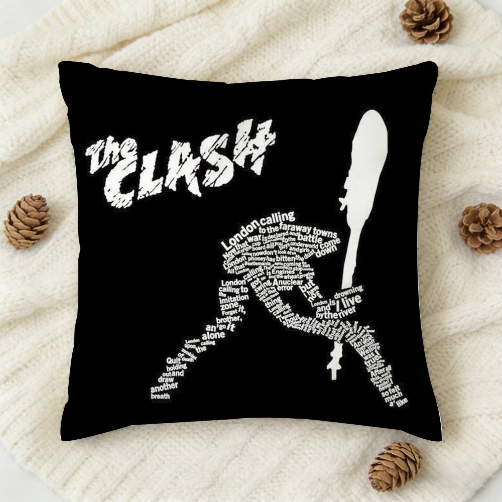 The CClash London Calling Doublesided Printed Square Decorative Cushion Cover for Sofa Living Room Home Decor