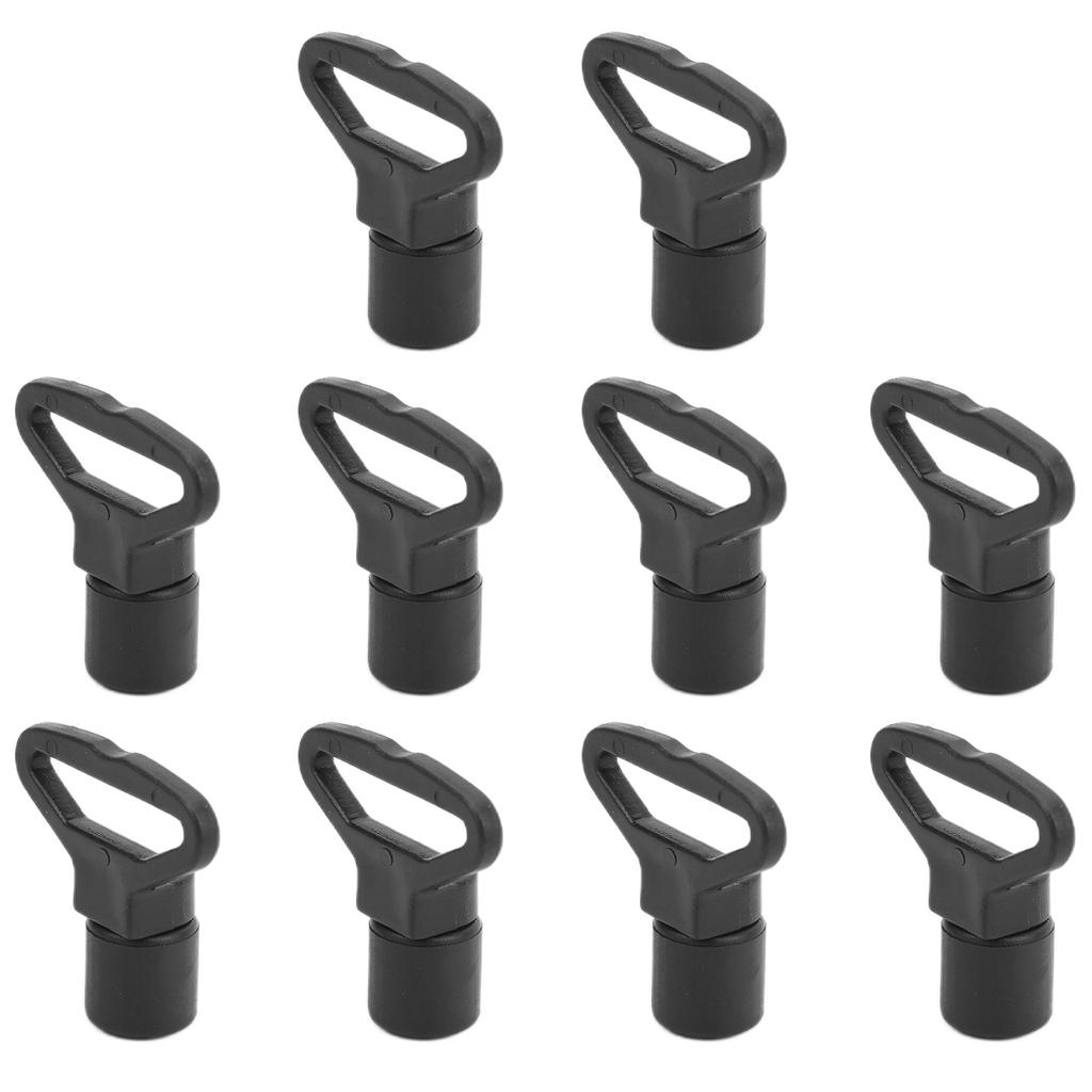 10 Pcs Elastic Rope Buckle 2.5mm Plastic Ring Lightweight Durable Hook for Kayak Canoe Boat