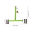 With Bell Parrot Chewing Toys Easy To Install Parrot Feeding Cup Rack Bird Play Stand Perch  Parrot