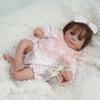 Cute 18 Inch Reborn Doll Felicia Soft Cloth Body Newborn Baby Doll Real Like Handmade Exquisite 3D Painted Skin Emulation Dolls for Kids Birthday Gift
