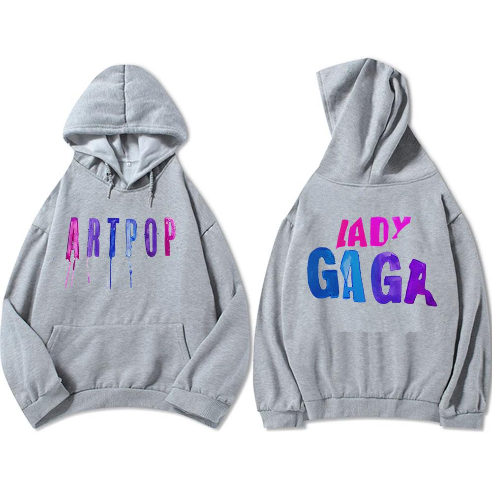 Уличная мужская одежда ARTPOP Толстовки с капюшоном Lady-Gaga Хип-хоп Зимние толстовки с капюшоном Графический принт Пуловеры Повседневная толстовка унисекс