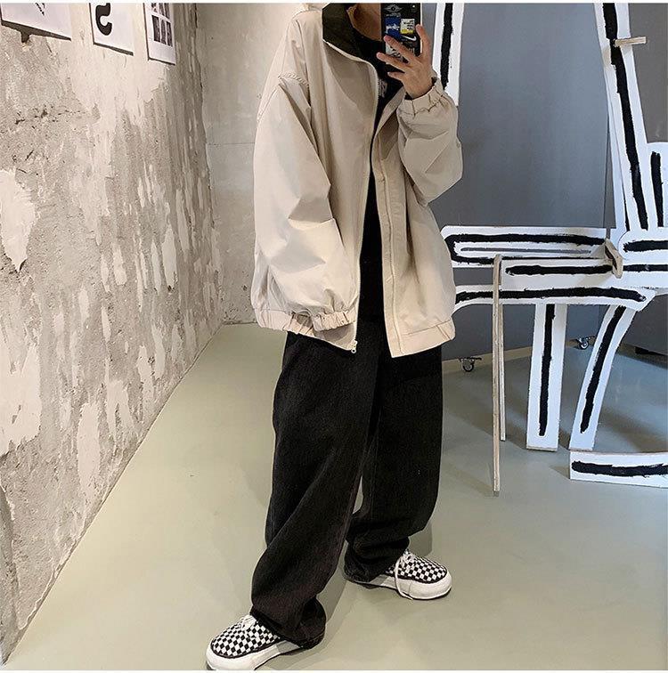 Trendy Korean Style Men's Loose Jacket - Autumn 2022, Handsome Hong Kong Fashion, Versatile Streetwear with Unique Design.