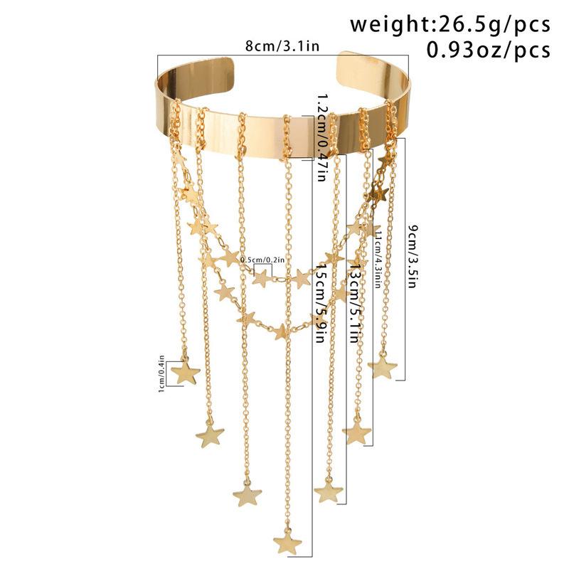 Bohemian Star Pendant Arm Bracelet Bracelet Fashion New Chain Fringed Love Arm Ring Jewelry