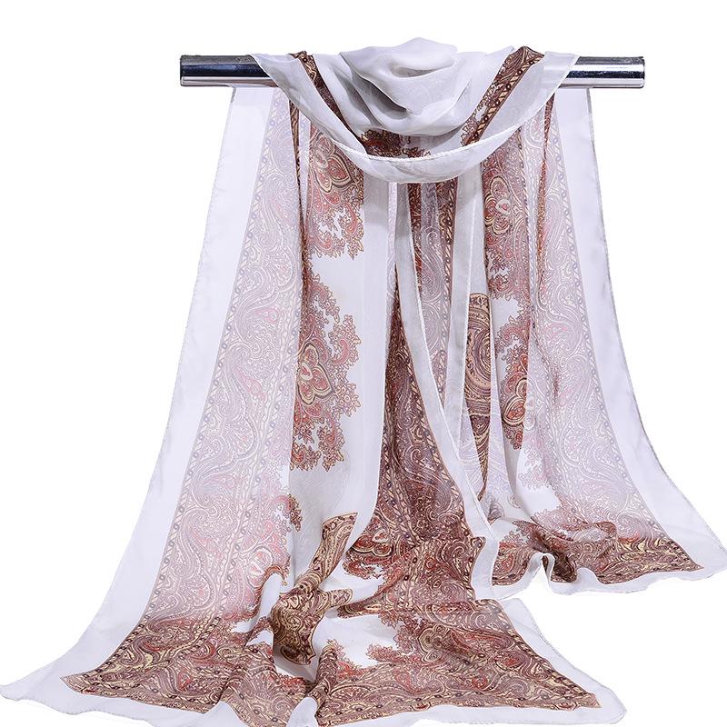 Весна/лето Новый женский шелковый шарф 50 * 160 см Имитация шелкового твила квадратный шарф Модный принт большой квадратный шарф профессиональный шарф