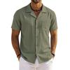 Men's Vintage Cotton And Linen Loose-fitting Shirt