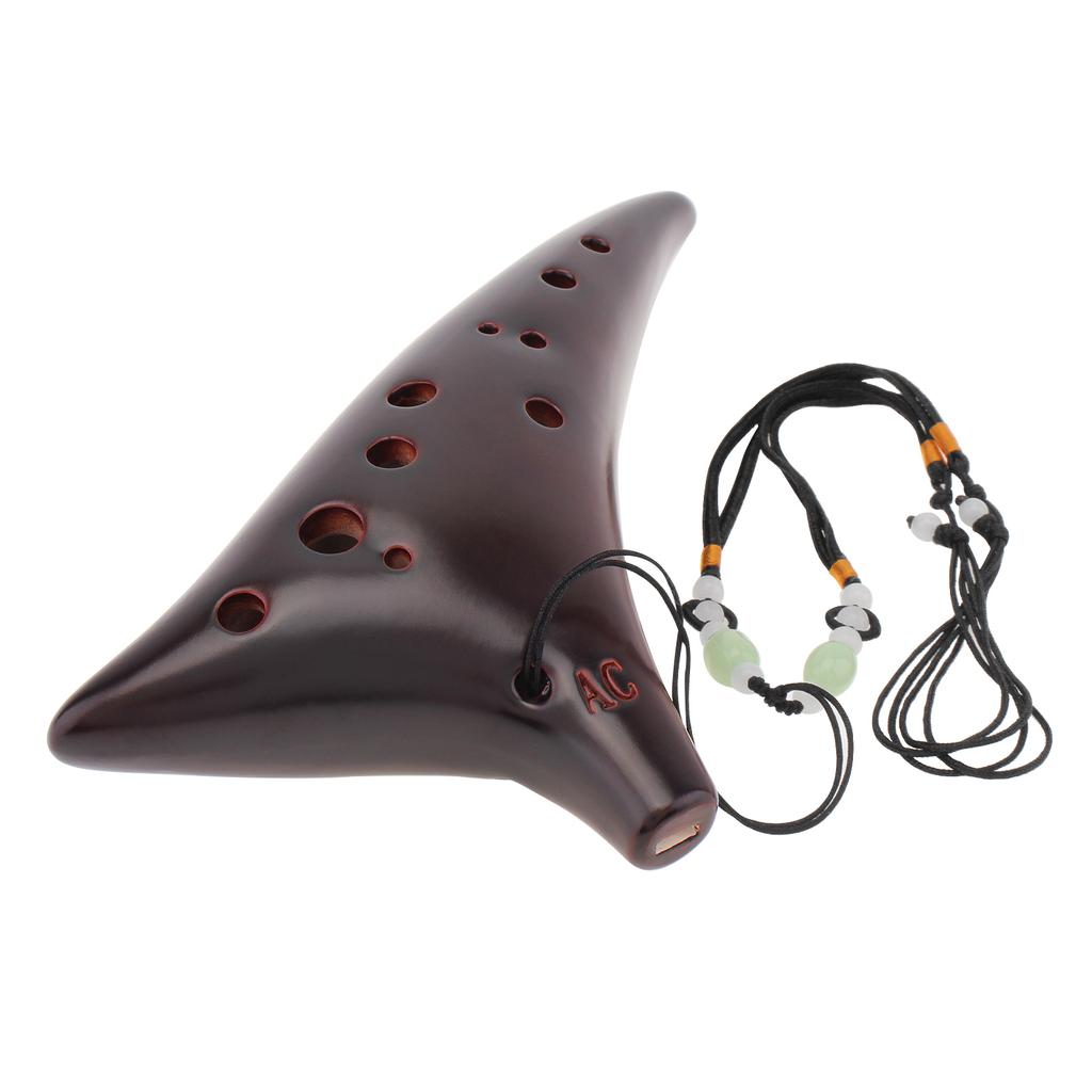 Керамическая окарина Alto ToneC с 12 отверстиями для детей/взрослых/начинающих с песенником, шейный шнур, сумка для переноски, 5 цветов