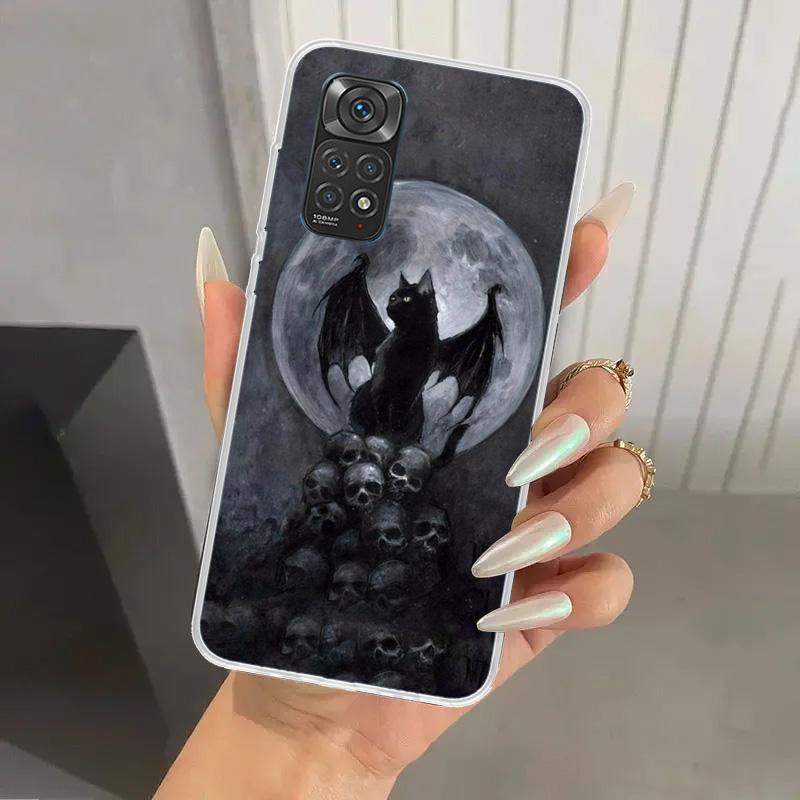 Чехол для телефона 'Ведьма и кот', цветной, милый, для Xiaomi Redmi Note 15 14 14S 13 12S 12 Pro 11S 11 Plus 11T 11E 10S, мягкий, с принтом Sh