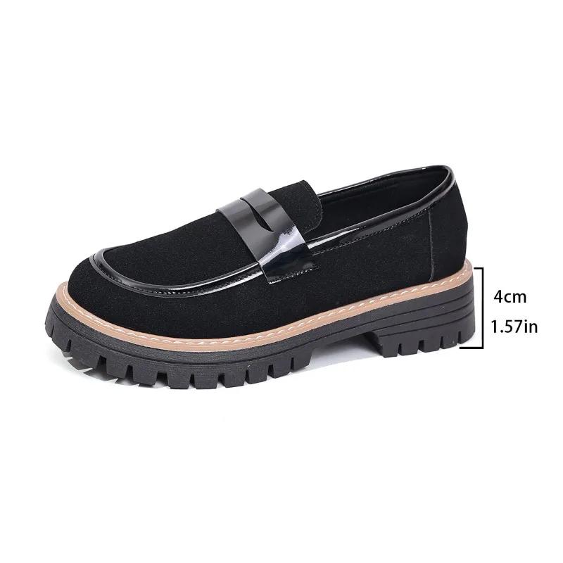 Модная женская обувь на распродаже 2025 Лоферы Женские туфли на высоком каблуке Лаконичные офисные и карьерные туфли Женские туфли с круглым носком Большого размера Слипоны Женские