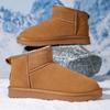 Men's Casual Snow Boots Winter New Soft-sole Anti-slip Velvet Warm Cotton Boots Fashion Youth Comfort Outdoor Sports Cotton Shoe