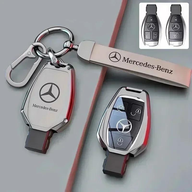 SFL1 Zine Alloy Car Key Case Cover Shell Holder For Mercedes Benz A B C E Class GLS GLA GLK GLC CLS CLA AMG W204 W205 W212 W463 W176