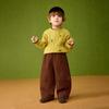 ASK JUNIOR Boys' Thickened Fleece-Lined Corduroy Wide-Leg Pants