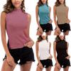 Женский летний топ без рукавов с круглым вырезом, сплошной цвет, камзол
