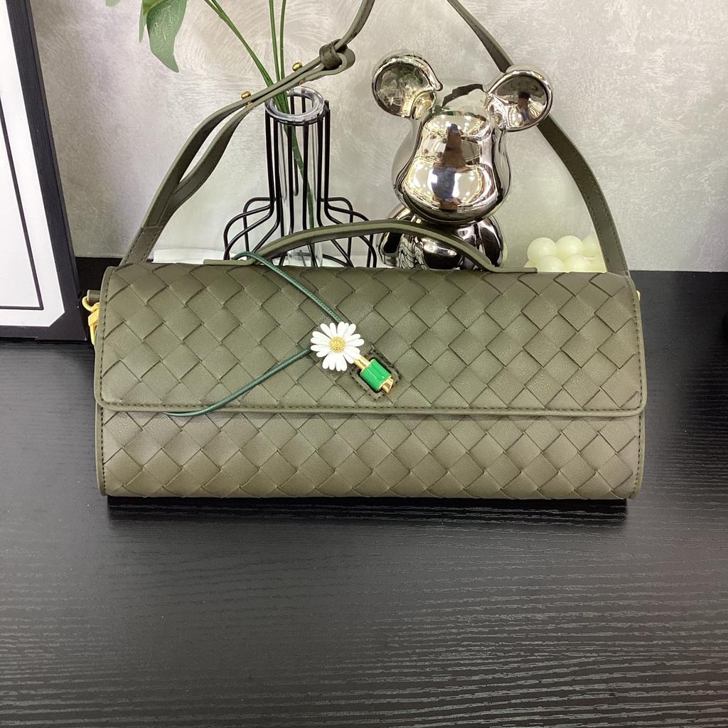 Трансграничная новая плетёная сумка, высококачественный замок-ромашка, сумка-багет, ручная вечерняя сумка, портативная сумка-мессенджер женская