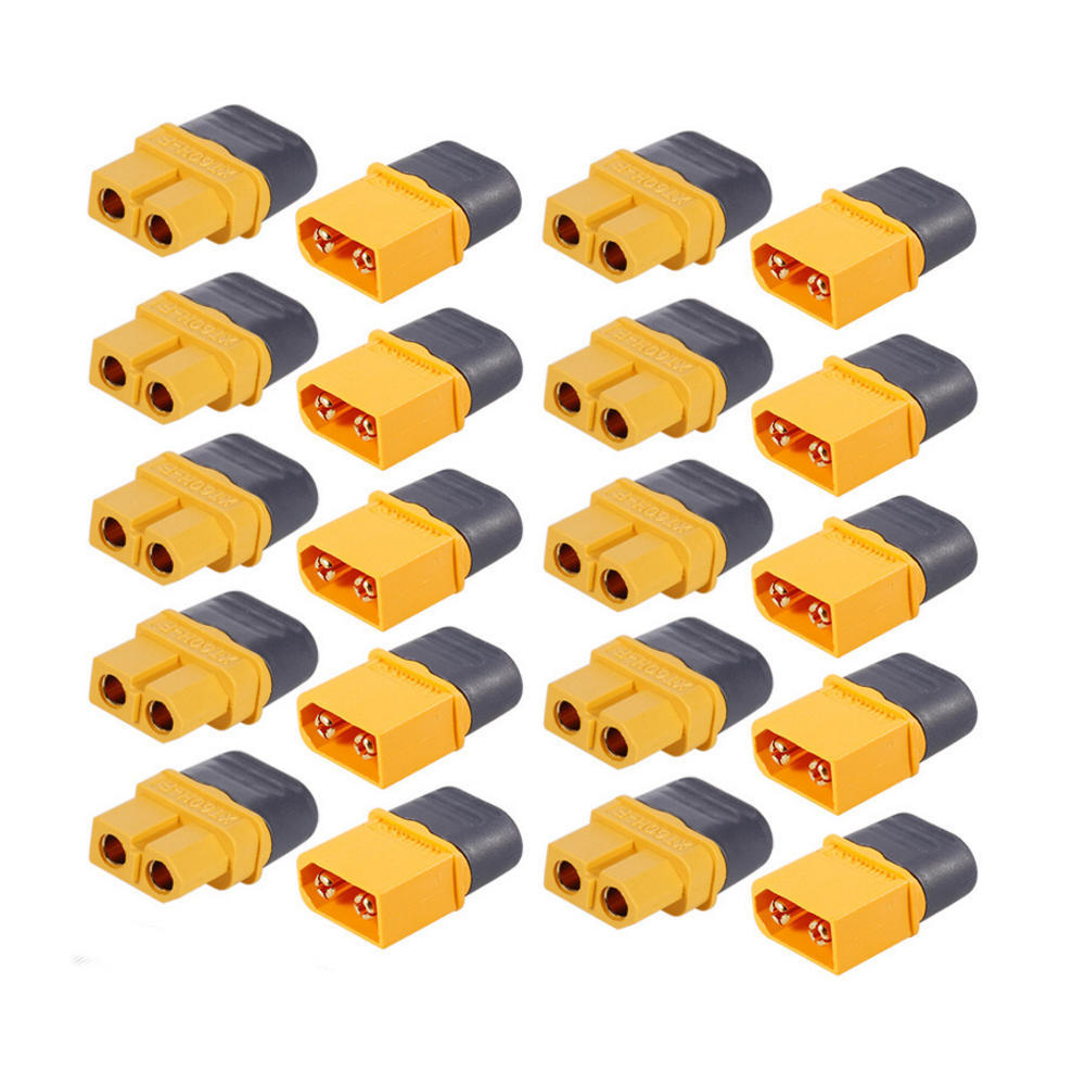 10 Pairs AMASS XT60 Plug Connector Male Female Set for Racing Qua opter Multirotor Airplane