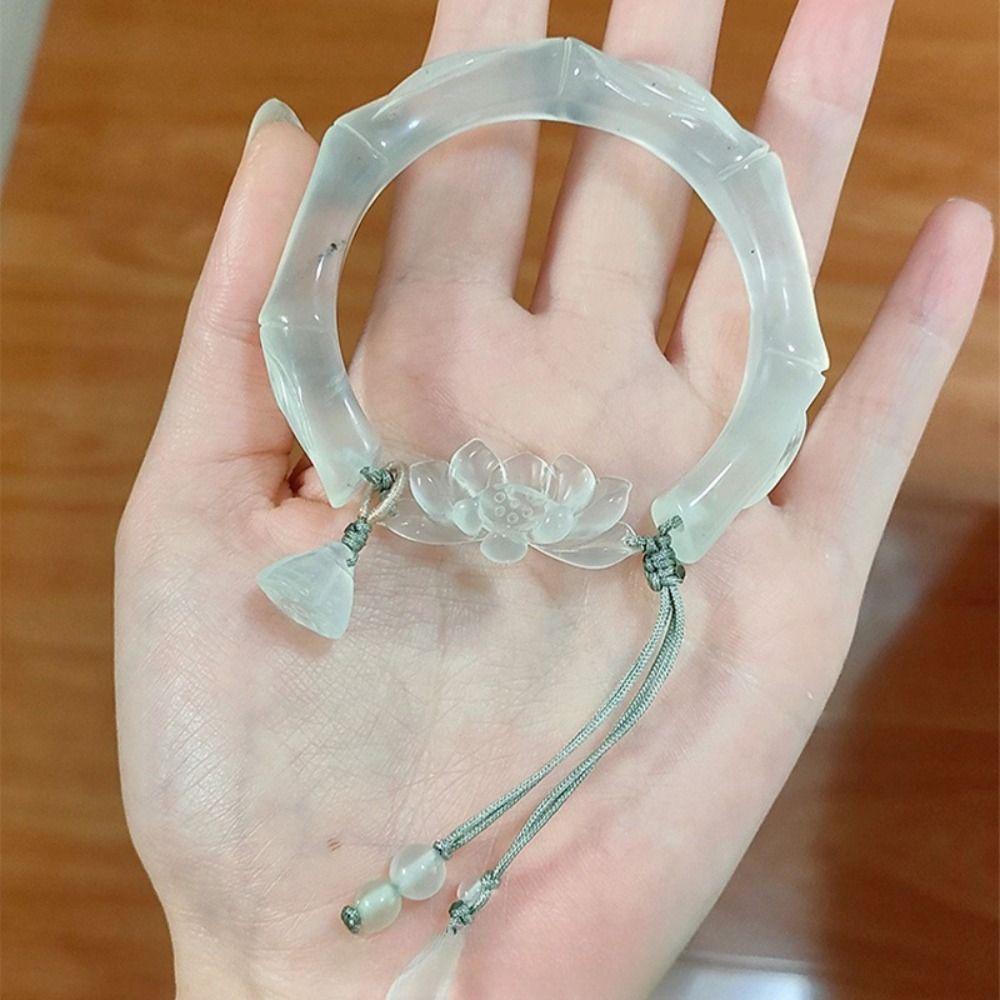 58mm White Moonlight Bracelet Trendy Chinese Ancient Bracelet Cold Hand Ornaments Friend Gift