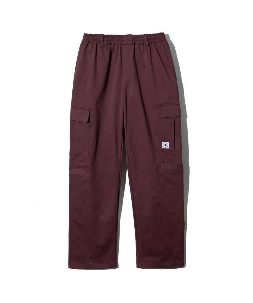 VASROCK Combat Cargo Cotton Pants Burgundy