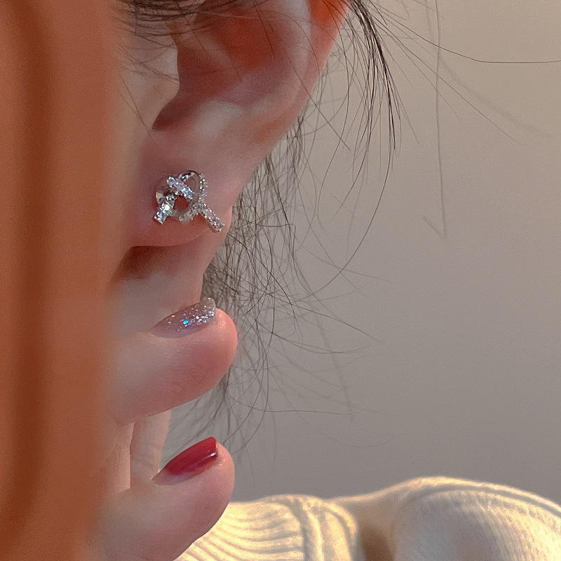 2025 Trendy Zircon Knotted Earrings: Exquisite Korean Style for Women