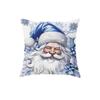 Home Decoration Living Room Sofa Cushion Pillow Christmas Bedroom Blue Snowman Pattern Ins Style Pillow Cover