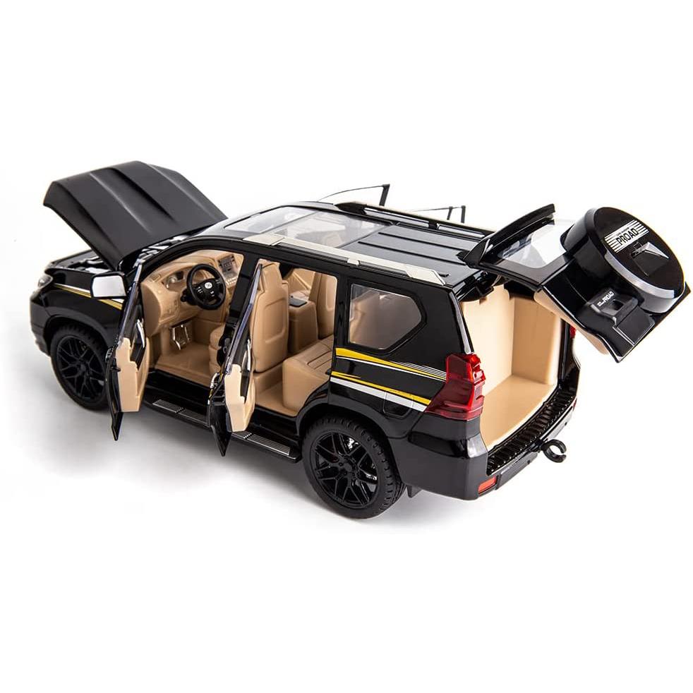 Масштаб 1/18 Toyota Prado, литая под давлением модель автомобиля, металлический сплав, коллекционные автомобили, игрушки со звуком и светом, автомобиль для детей и взрослых, подарки