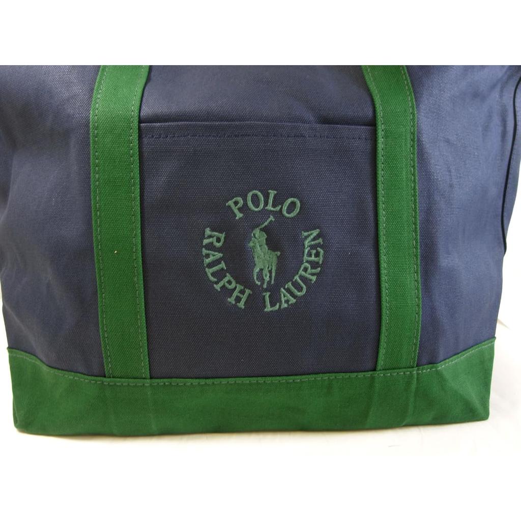 RALPH Ralph Сумка-тоут через плечо Хлопковый холст Темно-синий x Зеленый [POLO LAUREN] [Polo Lauren] Мужская [Б/у]