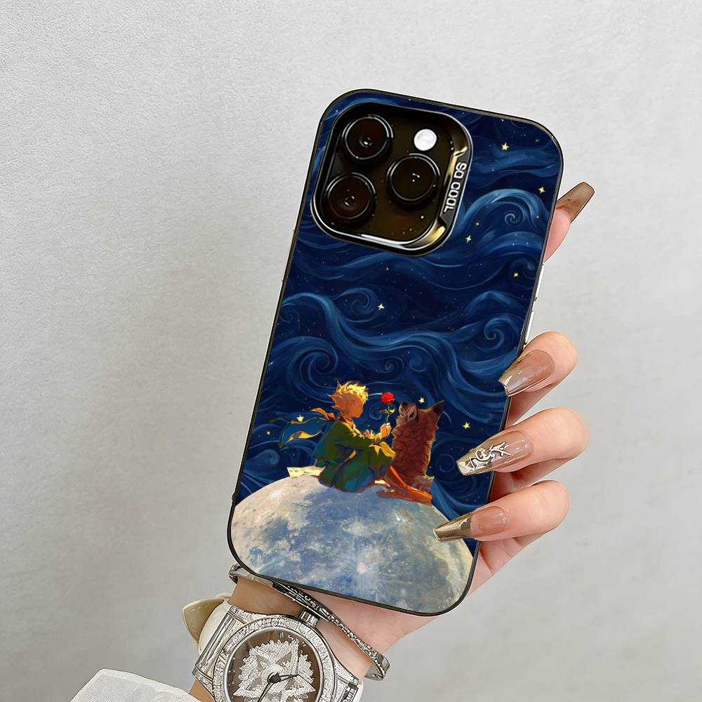 Чехол для телефона «Маленький принц» для iPhone 17, 16, 15, 14, 13, 12, 11 Plus, Pro Max, XS, Цветной Серебряный чехол для телефона Funda Cover